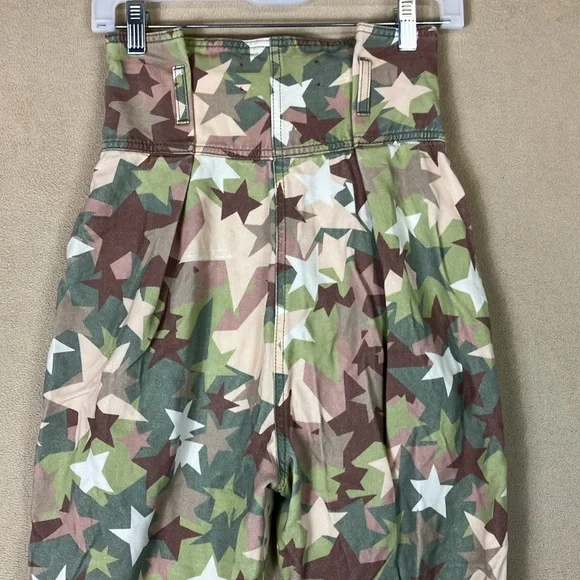 Elisabetta Franchi‎ Denim Pantalon Cargo Star Camouflage Pants Women’s size 25 - Picture 15 of 15